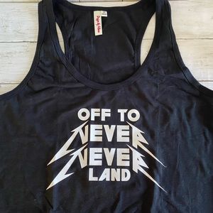 Off to Never Never Land Metallica Racerback Tank NWT